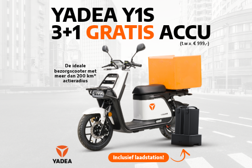 Yadea Y1S: 3+1 gratis accu